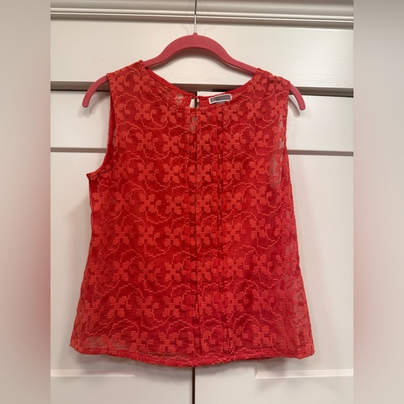 Chelsea28 Tops - Chelsea28 Vibrant Coral Embroidery Blouse